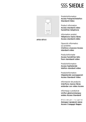 SSS Siedle AFSV 870-0 W Informacion De Producto