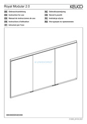 KEUCO Royal Modular 2.0 800300091G0 00 Serie Manual De Instrucciones De Uso