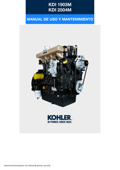 Kohler KDI 1903 M Manual De Uso Y Mantenimiento