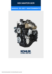 Kohler KDI 3404TCR-SCR Manual De Uso Y Mantenimiento