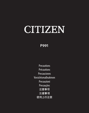 Citizen P991 Manual De Instrucciones