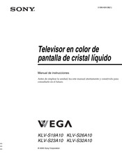 Sony KLV-S19A10 Manual De Instrucciones