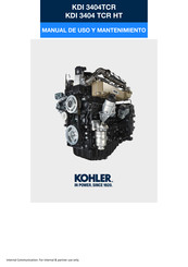 Kohler KDI 3404TCR Manual De Uso Y Mantenimiento