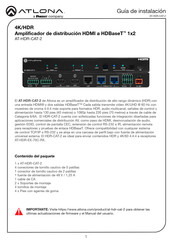 Panduit ATLONA AT-HDR-CAT-2 Guia De Instalacion