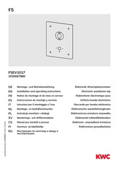 KWC F5EV1017 Instrucciones De Montaje Y Servicio