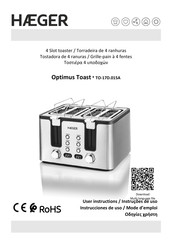 HAEGER Optimus Toast TO-17D.015A Instrucciones De Uso