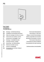 KWC F5LT2007 2030066501 Instrucciones De Montaje Y Servicio
