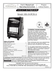 Pinnacle Products International HS-18-PCH-A Manual Del Usuario