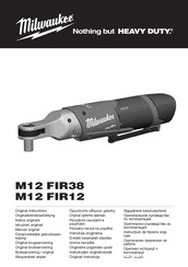Milwaukee M12 FIR12-0 Manual Original