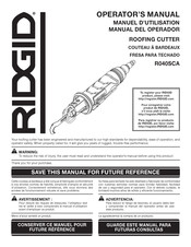 RIDGID R040SCA Manual Del Operador