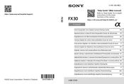 Sony ILME-FX30B Guia De Inicio Rapido