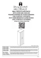 Hillsdale Furniture Living Essentials 5393-890 Instrucciones De Montaje