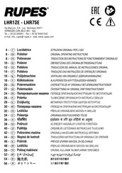 Rupes LHR75E Traduccion Del Manual De Instrucciones Originale