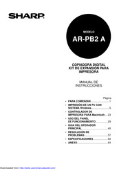 Sharp AR-PB2A Manual De Instrucciones