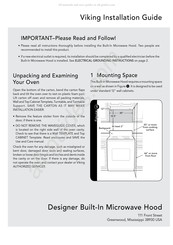 Viking DMOR200SS Instrucciones De Instalación