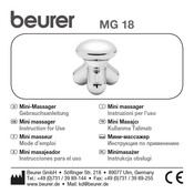 Beurer MG 18 Instrucciones Para El Uso