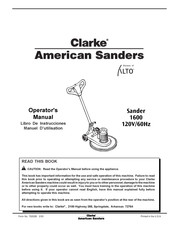 Clarke American Sanders 07100A Libro De Instrucciones