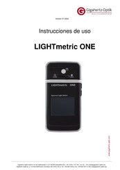 Gigahertz-Optik LIGHTmetric ONE Instrucciones De Uso