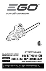 Ego Power+ CS1800-FC Manual De Instrucciones