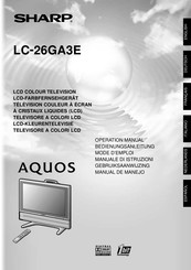 Sharp Aquos LC-26GA3E Manual De Manejo