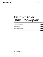 Sony Trinitron CPD-520GS Manual De Instrucciones