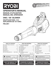 Ryobi ONE+ PBLLB01 Manual Del Operador