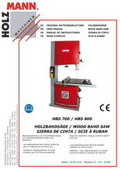 HOLZMANN MASCHINEN HBS 800 Manual De Instrucciones