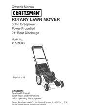 Craftsman 917.378494 Manual Del Usuario