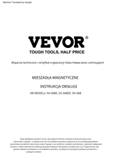 VEVOR SH-3AB Manual De Usuario