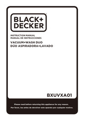 Black and Decker BXUVXA01 Manual De Instrucciones