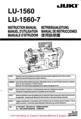 JUKI LU-1560-7 Manual De Instrucciones