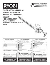 Ryobi P2609 Manual Del Operador