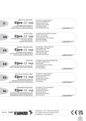 fadini Elpro 13 Folleto De Instrucciones