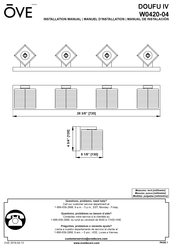 OVE DOUFU IV W0420-04 Manual De Instalación