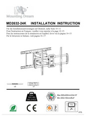 Mounting Dream MD2632-24K Instrucciones De La Instalación