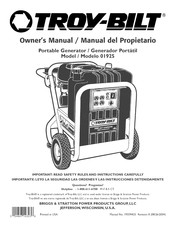 Troy-Bilt 01925 Manual Del Propietário