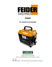 FEIDER Machines FG800 Manual Del Usuario