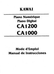 Kawai CA1200 Manual De Instrucciones