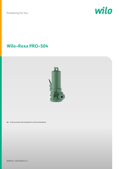 Wilo Rexa PRO-S04 Instrucciones De Instalación Y Funcionamiento