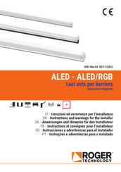 Roger Technology ALED/4C/RGB Instrucciones Y Advertencias Para El Instalador
