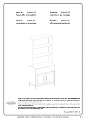 Walker Edison BS64CH2D Instrucciones De Ensamblaje