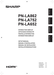 Sharp PN-LA752 Manual De Instalación