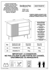 BOBOCHIC CORNEILLE 1P3T Instrucciones De Montaje