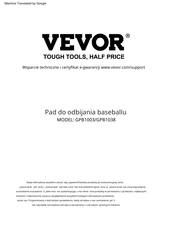 VEVOR GPB1038 Manual Del Usuario