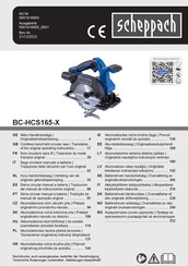 Scheppach BC-HCS165-X Traduccion Del Manual De Instrucciones Originale