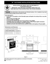 Tappan TGF645WFW2 Instrucciones De Instalación