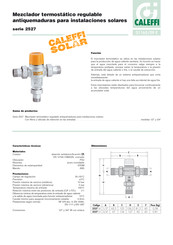 CALEFFI 2527 Serie Manual De Instrucciones