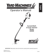 MTD 2800M Manual Del Dueño/Operador