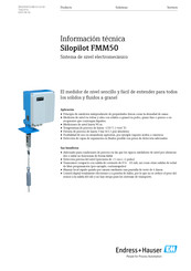 Endress+Hauser Silopilot FMM50 Información Técnica