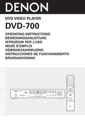 Denon DVD-700 Instrucciones De Funcionamiento